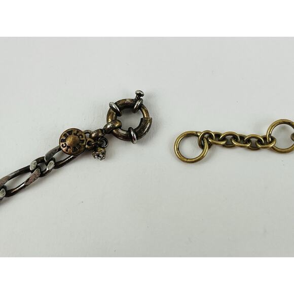 J. Crew Pink Orange Pave Crystal Bead Necklace Balls Gemoetric Elongated Y2k 80s - Picture 9 of 15